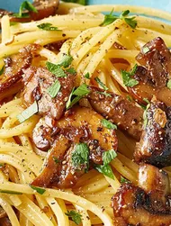 Paddenstoel-Carbonara