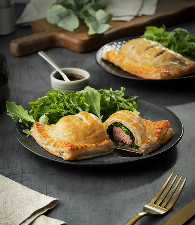 Pastei van teriyakirundvlees en puree