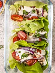 Slawraps met kalkoen en dressing