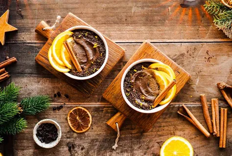 Chocolademousse met espresso en sinaasappel