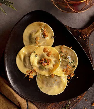 Ravioli met eekhoorntjesbrood
