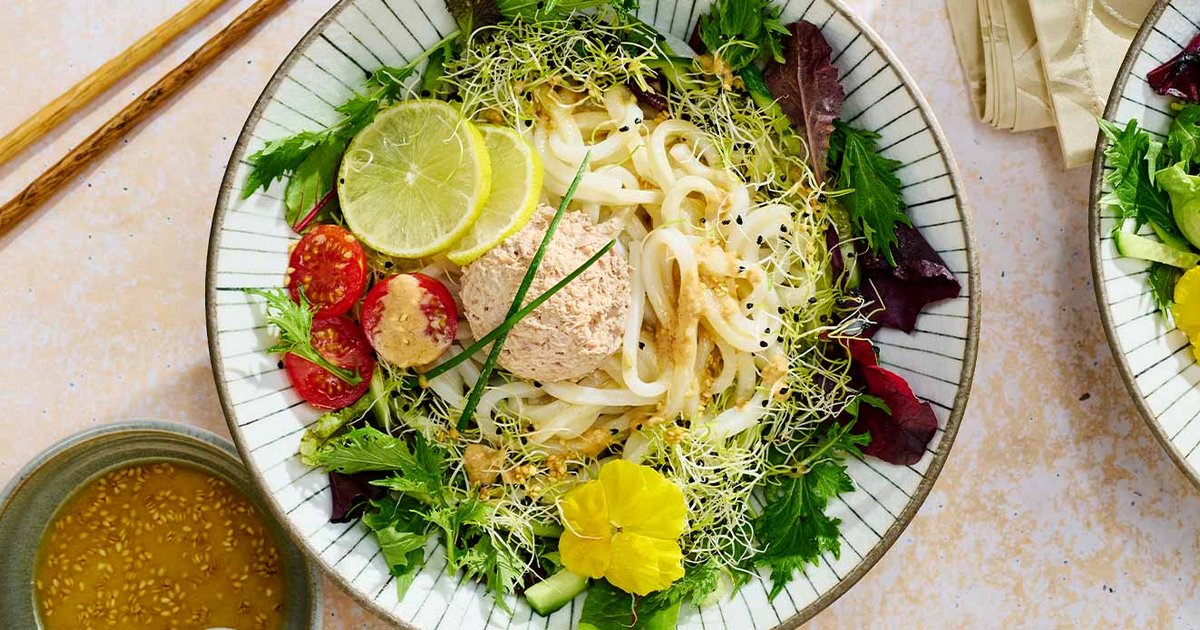 Noedelsalade met Sesamdressing en Edamame - Hart in Shape