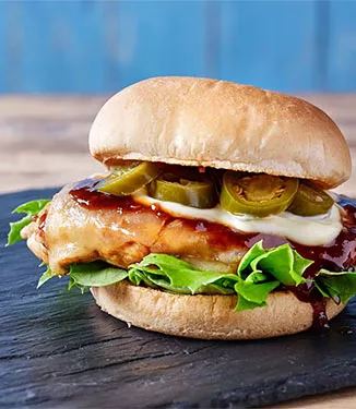 Pittige kipburger