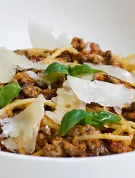 Snelle bolognese met umami kick