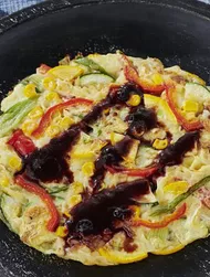 Okonomiyaki ‘Japanse hartige pannenkoeken’ vegetarisch