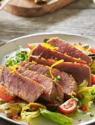 Gegrilde tonijnsteak & salade