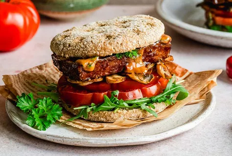 Heerlijke hartige tofuburger