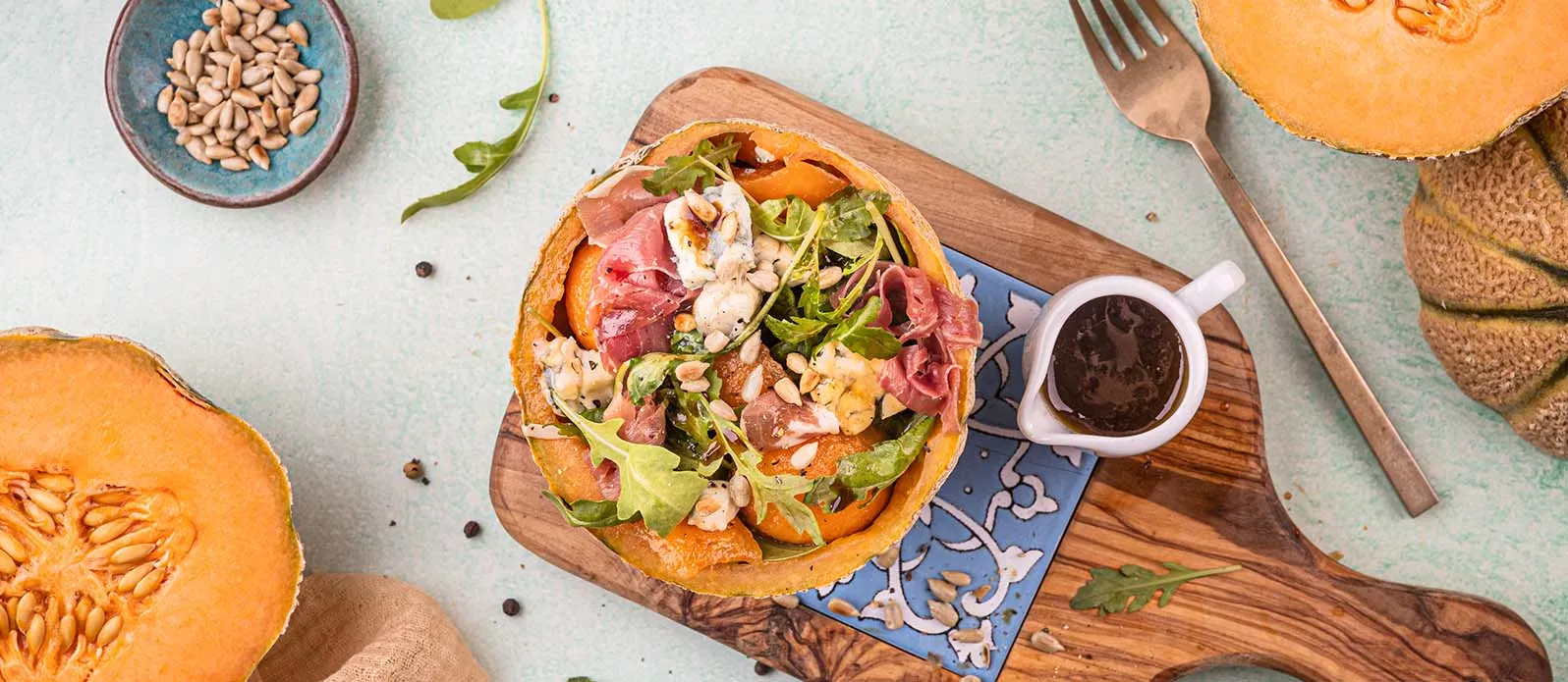 Rucolasalade met meloen en prosciutto