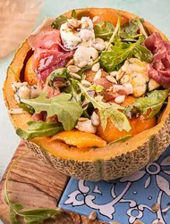 Rucolasalade met meloen en prosciutto