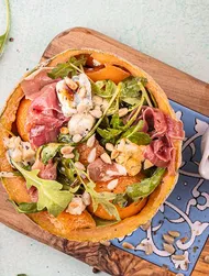 Rucolasalade met meloen en prosciutto