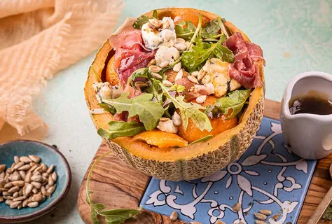 Rucolasalade met meloen en prosciutto