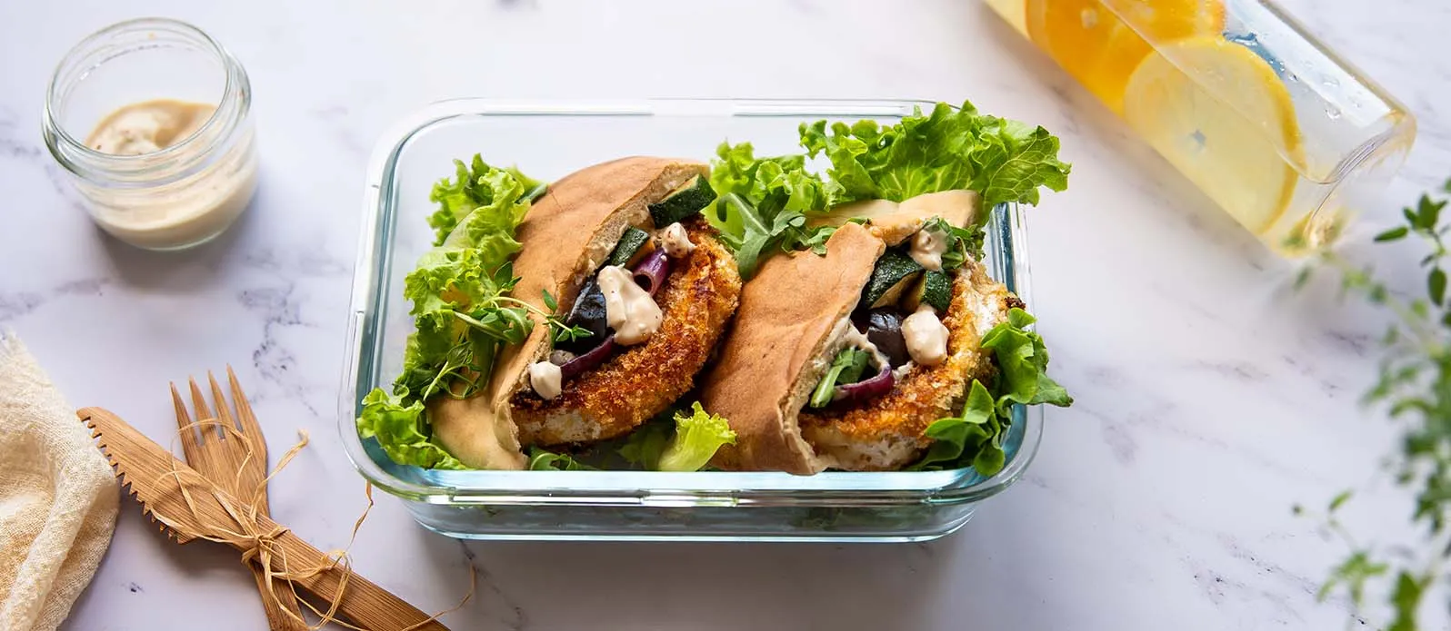 Cheesy pitabrood met camembert & groente