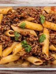 Pasta bolognese met sojasaus