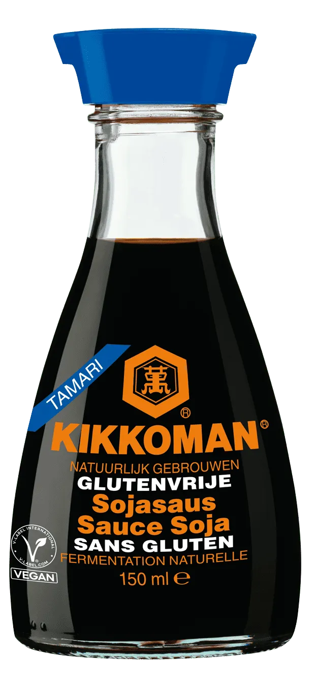 Kikkoman Natuurlijk Gebrouwen Tamari Glutenvrije Sojasaus 150ml dispenser