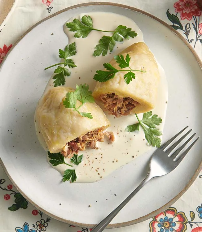 Cepelinai Met Pulled Duck Recept Kikkoman