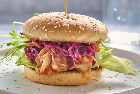 Jackfruitburgers à la pulled pork