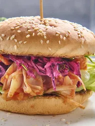 Jackfruitburgers à la pulled pork