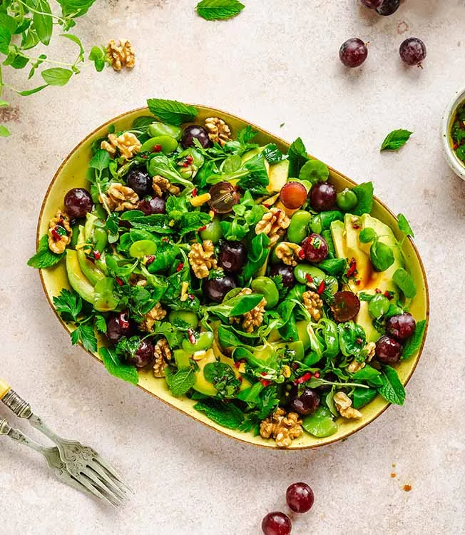 Avocadosalade met druiven