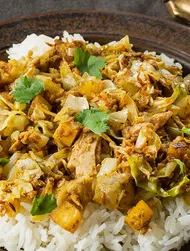 Kool-tonijnroerbak met garam masala