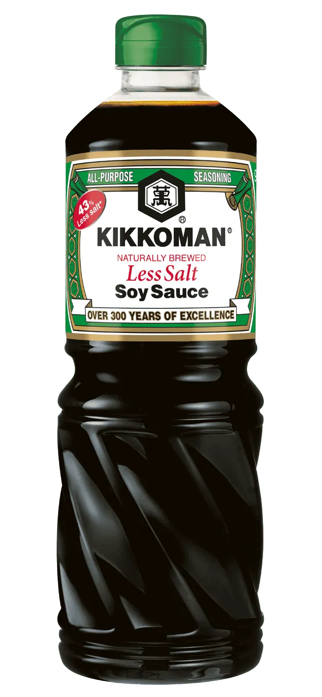 Kikkoman Natuurlijk Gebrouwen Sojasaus Met Minder Zout 975 ml PET