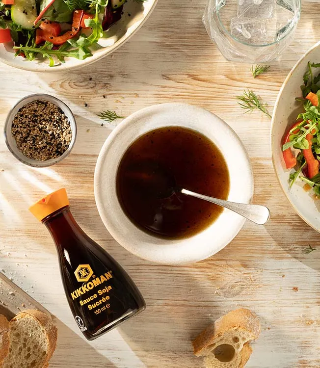 Vinaigrette van zoete sojasaus en sesam
