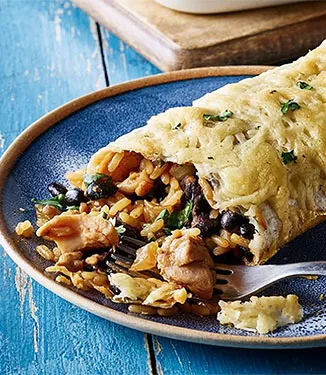 Gebakken kip teriyaki tortilla’s