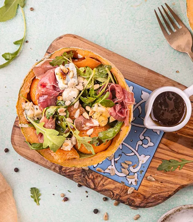 Rucolasalade met meloen en prosciutto