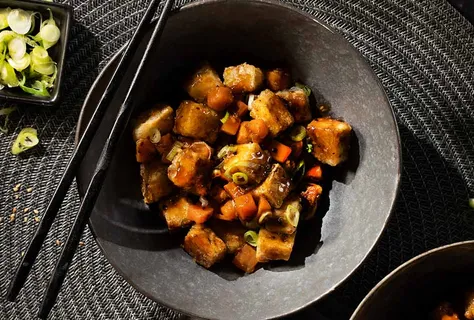 Knapperige sesamtofu