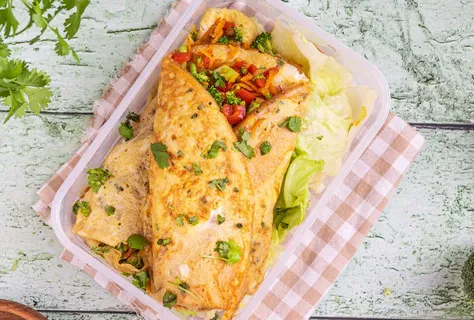 Aziatische omelet met roergebakken groenten