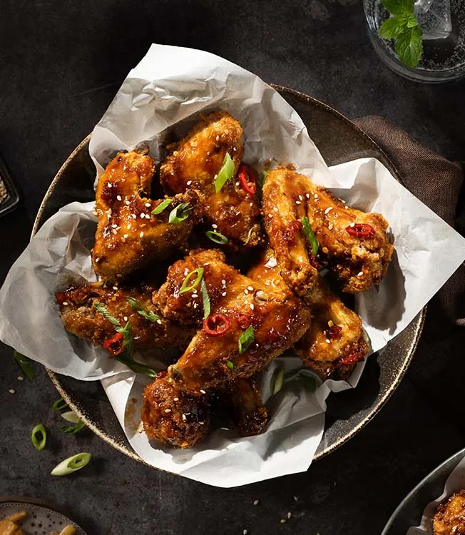 Knapperige Koreaanse gefrituurde kip